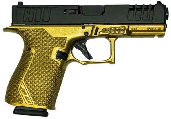 183088 Great Lakes Firearms GL19GGLD Striker Compact Frame 9mm Luger 15+1 4″ Black Nitride Barrel, Optic Cut/Serrated/Window Cut Slide, Polymer Frame, RMR Footprint, Ambidextrous