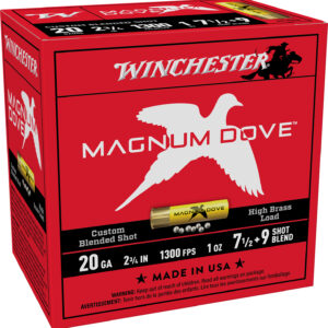 Winchester Ammo MD2079 Magnum Dove  20Gauge 2.75″ 1oz 7.5/9Shot 25 Per Box/10 Case