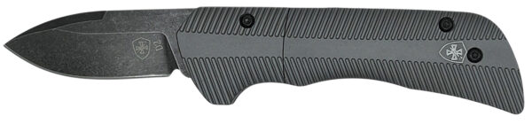 Templar Knife  Cali Auto Assist  1.90″ Folding Drop Point Plain Cali D2 Steel Blade, 3.56″ Gunmetal Anodized Aluminum Handle