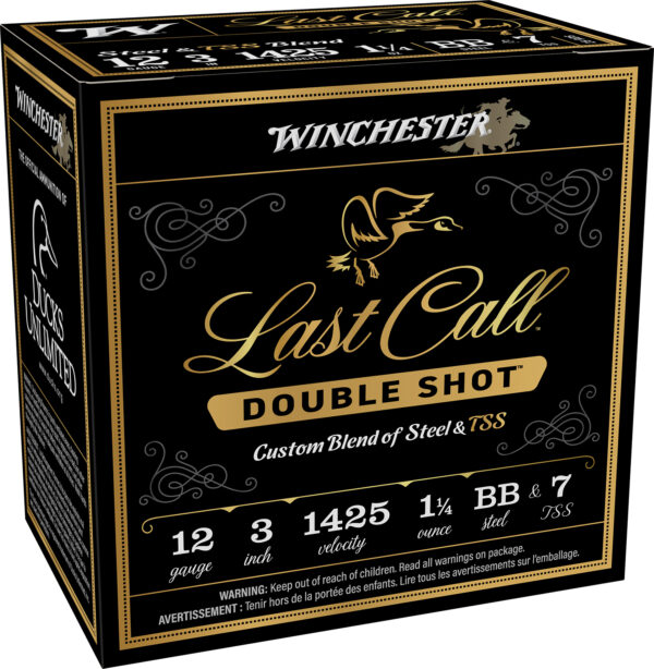 Winchester Last Call Double Shot 12GA 3″ 1-1/4oz BB & #7 TSS