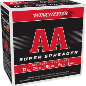 Winchester AA Super Spreader 12ga 2-3/4″ 1-1/8oz #8 25ct