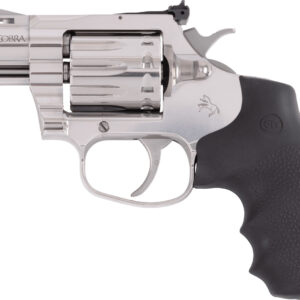 Colt Mfg KCOBRA22SP2RFO King Cobra  22 LR 10 Shot 2″ Stainless Vent Rib Barrel, Stainless Cylinder & Frame, Black Rubber Grip