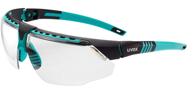 183653 Howard Leight S2880HS Uvex Avatar Clear Lens Hydro Shield/Anti-Fog Teal/Black Frame