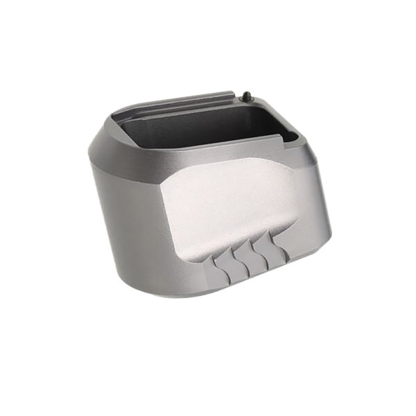 183736 Tyrant CNC TDMPMAGEXFSGREY Magazine Extension Fits S&W M&P 9/40 5rd Compatible w/ Full-Size M&P 1.0/2.0 frames Grey Aluminum