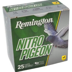 Remington Ammunition R28682 Nitro Pigeon  12Gauge 2.75″ 1 1/4oz 8Shot 25 Per Box/10 Case