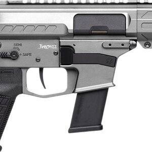 CMMG 45A890FTNG Banshee FE MkG 45 ACP 13+1 8″ Black Nitride Threaded Barrel, M-LOK Handguard, Titanium Cerakote Aluminum Receiver w/Picatinny Rail, Black Polymer CMMG RipBrace, CMMG Zeroed Grip