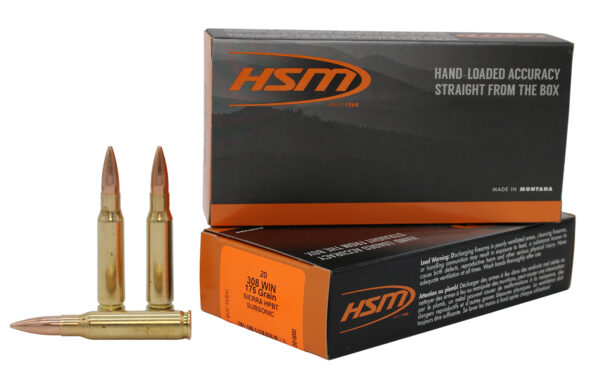 HSM Subsonic .308 Win 175gr HPBT – 20rd