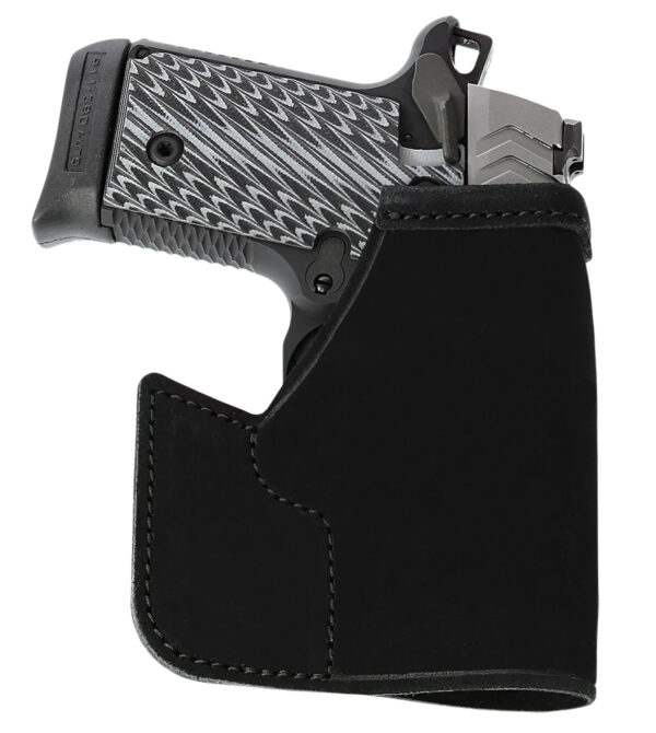 184611 Galco PRO600B Pocket Protector Black Horsehide Fits Glock 42 Ambidextrous