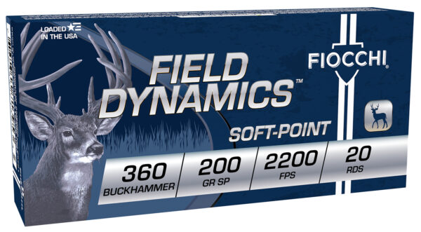 184722 Fiocchi 360BHB Field Dynamics 360Buckhammer 200gr Soft Point 20 Per Box/10 Case