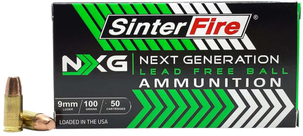184801 SinterFire Inc SF9100NXGLF9mm Luger 100gr 50 Per Box/20 Case