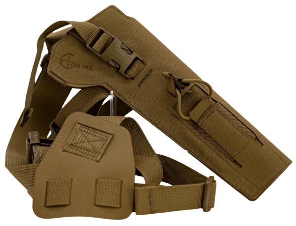 184973 Cole-tac VW202 Varmint Wrangler Pistol Holder Chest Coyote Brown Left Hand