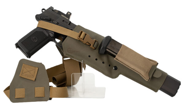 185101 Cole-tac VWX106 Varmint Wrangler XL Pistol Holder Chest Ranger Green Left Hand