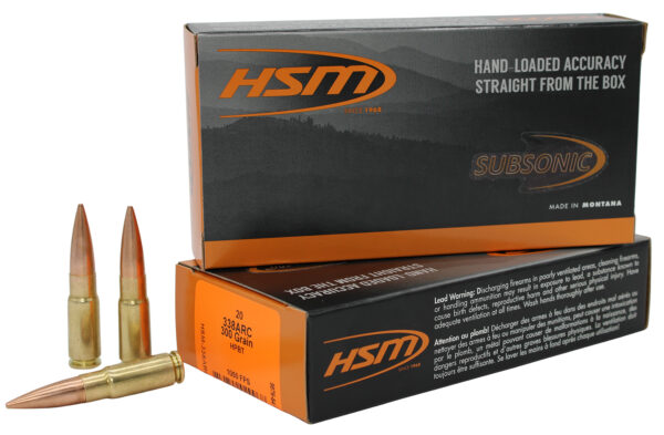 HSM 338ARC Subsonic 300gr HPBT – 20rd Box