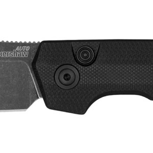 Kershaw 7038G10 Launch Iridium Automatic 3.45″ Folding Plain Black Oxide Blackwash CPM MagnaCut Steel Blade, Black Anodized Aluminum/G10 Handle