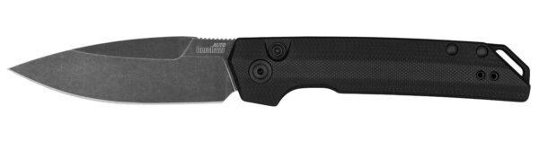 185500 Kershaw 7038G10 Launch Iridium Automatic 3.45″ Folding Plain Black Oxide Blackwash CPM MagnaCut Steel Blade, Black Anodized Aluminum/G10 Handle
