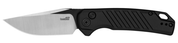 185502 Kershaw 7305 Launch 23 Automatic 3.30″ Folding Trailing Point Plain Black Cerakote/Satin CPM 154 SS Blade, Black Anodized Aluminum Handle