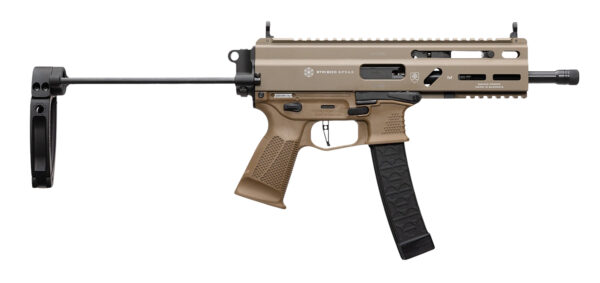 Grand Power Stribog SP9A3 9mm, 8″ Threaded Barrel, 30rd, FDE
