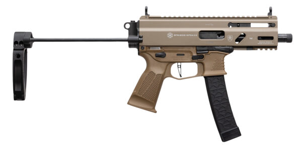 Grand Power Stribog SP9A3S 9mm PDW Tailhook Brace FDE