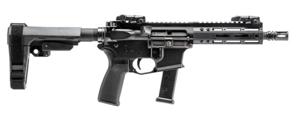 Alpha Foxtrot AA08X1HXX-XABK20 AFMG9  9mm Luger 20+1 7.50″ Black QPQ Threaded Barrel, M-LOK Handguard, Black Anodized Aluminum Receiver w/Picatinny Rail, Black Polymer SB Tactical Brace, MFT Grip