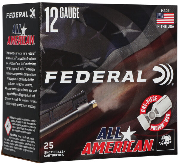 Federal All-American 12ga 2-3/4″ 1-1/8oz #7.5 25/Box
