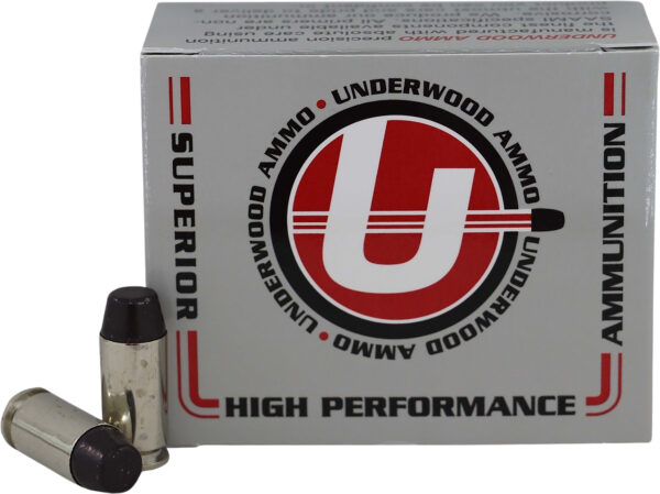 186127-1 Underwood Ammo 740 40S&W 200gr Hard Cast Flat Nose 20 Per Box/10 Case