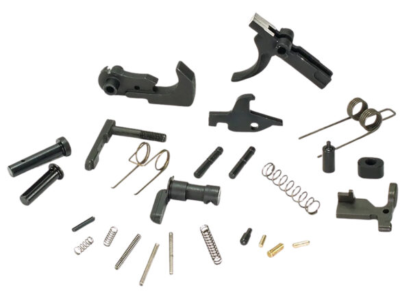 186247 White Label Armory WLA-LOW-1014-01 Lower Parts Kit For AR Platform Curved Trigger Black