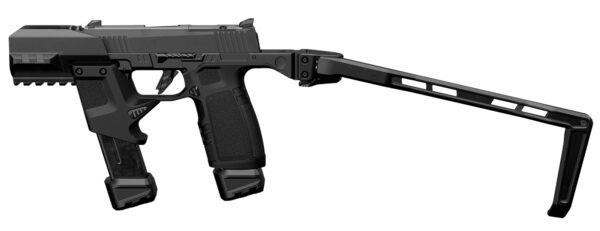 186874 Tyrant CNC TDP365TWSBLK Black Aluminum/Polymer Folding Fits Sig P365