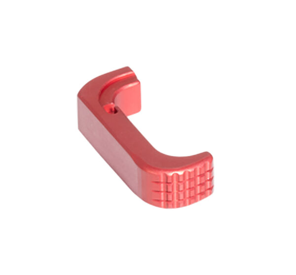 187028 Timber Creek Outdoors GL43XEMRR Glock 43X Extended Magazine Release Anodized Red Aluminum