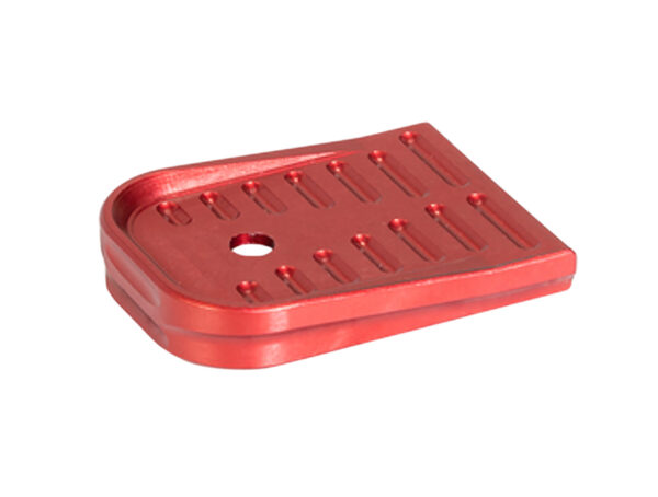 187042 Timber Creek Outdoors GLMFPR Glock 17/19 Magazine Floor Plate Red Aluminum
