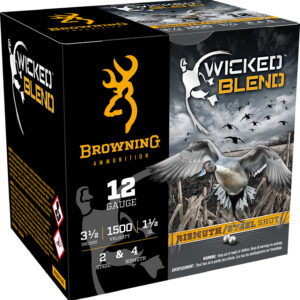 Browning Ammo B193431242 Wicked Blend  12Gauge 3.50″ 1 1/2oz 2/4BI Shot 25 Per Box/10 Case