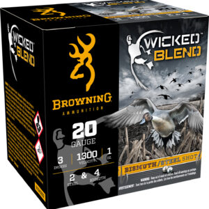 Browning Ammo B193432032 Wicked Blend  20Gauge 3″ 1oz 2/4BI Shot 25 Per Box/10 Case