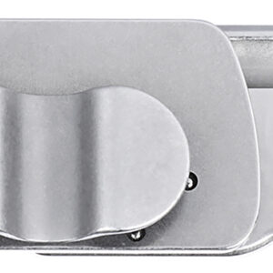 CRKT 7118 Box Key EDC 1.24″ Folding Plain Stonewashed 12C27 Sandvik SS Blade, Stainless Steel Handle