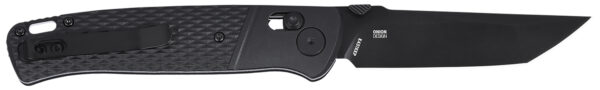 187542 CRKT K431KKP Counterpart EDC 3.31″ Folding Tanto Plain Black Oxide D2 Steel Blade, Black Textured GRN Handle
