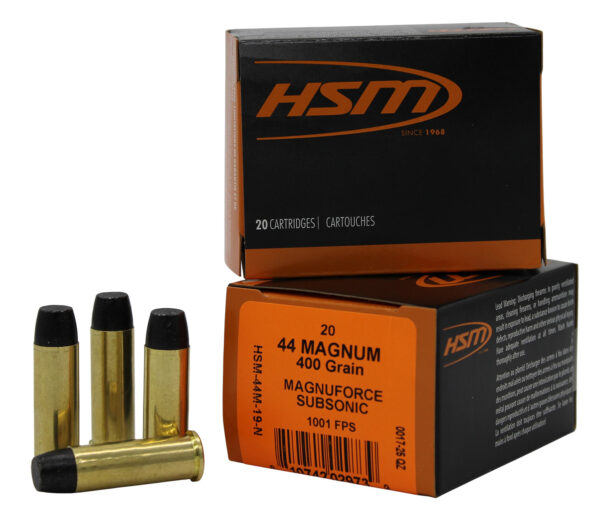 HSM Subsonic .44 Rem Mag 400gr HCFN Hi-Tek — 20rd