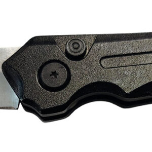Xcaliber Knife Company  Switch Blade  3.50″ Folding Tanto Plain Stainless D2 Steel Blade, 4.75″ Black Aluminum Handle
