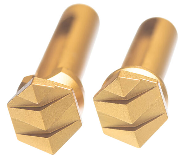 188994 Tyrant CNC TDAR15TPGOLD Takedown Pins Enhanced AR-15 Gold Aluminum