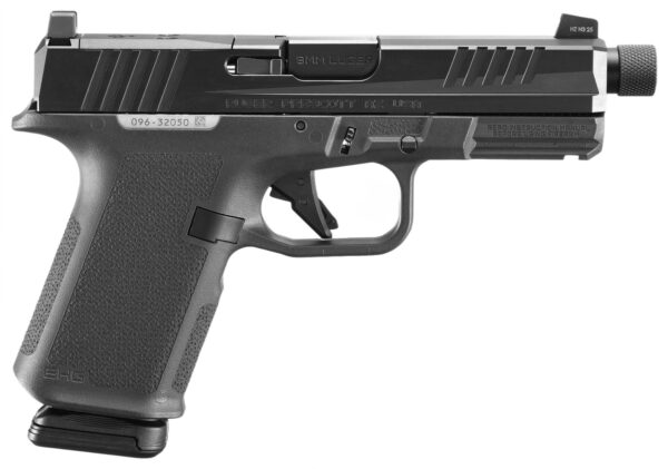Ruger 19446 RXM 9mm Luger 15+1 4.50″ Black FNC Nitride Threaded Barrel & Optic Ready/Serrated Slide, Black Polymer Frame w/Accessory Rail, Textured Grip, RMSc/RMR/DeltaPoint Pro Footprint