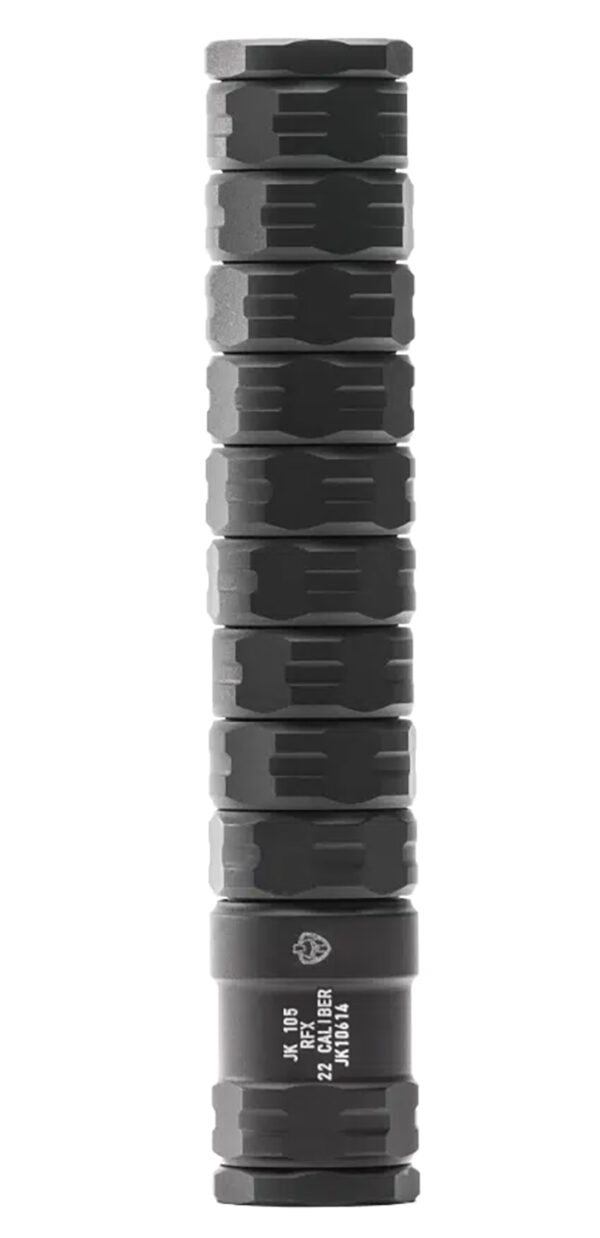 189094 Jk Armament JK105RFX22 RFX 22 Cal 1.05″ Black Aluminum/Stainless Steel 1/2″x28