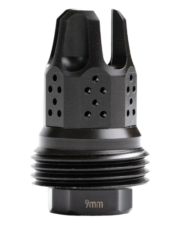 189124 Jk Armament JKMDHDCF14 War Eagle Compensator/Flash Hider Black Nitride Stainless Steel 1/2″x28 Threads 9mm