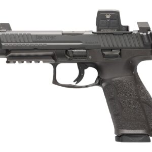 HK 81001351 VP9A1 F w/Optic 9mm Luger 15+1 4.53″ Black Barrel & Steel Serrated w/Optic Slide, Black Polymer Frame w/Picatinny Rail, Textured Grip, Vortex CCW