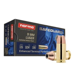 Norma Safeguard 9mm Luger 115gr JHP — 50 Rounds