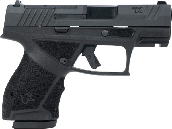 Taurus 1-TX9SC431 TX 9  Sub-Compact Frame 9mm Luger 13+1 3.40″ Black Black Nitride Alloy Steel Optic Ready/Serrated Slide Black Stainless Steel Frame w/Picatinny Rail Interchangeable Backstrap Grip