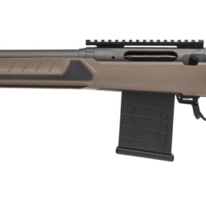 Savage Arms 32694 110 Core Tactical Full Size 7mm PRC 5+1 24″ Medium Heavy Fluted Barrel, Arca Rail Forend, Coyote Tan AccuStock w/AccuFit V2 Synthetic Stock, Left Hand