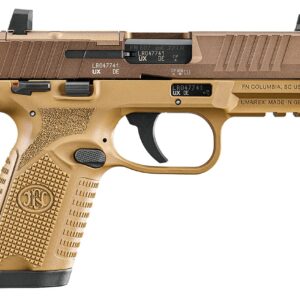 FN 66102318 502 MRD 22 LR 10+1 4″ Black Target Crown Barrel, Flat Dark Earth Optic Ready/Serrated Slide, Flat Dark Earth Polymer Frame w/Picatinny Rail, Textured Grip, Ambidextrous