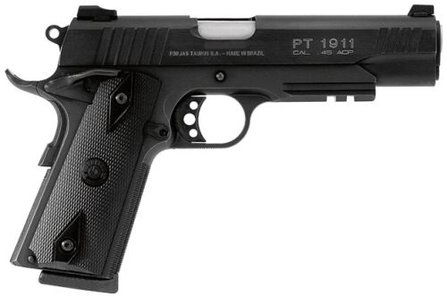 1911-b-wood TAURUS 1911 .45 ACP 5″ Novak Sights Picatinny Rail 8+1