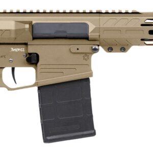 CMMG 33A030C-CT Banshee MK3 8.6 Blackout 20+1 12.50″ Black Nitride Threaded Barrel, Coyote Tan Cerakote Aluminum Receiver w/Picatinny Rail, M-LOK Handguard, Black Polymer 6 Position Rip Brace, CMMG Ze