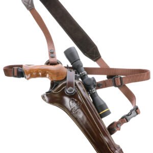 Galco KH130H Kodiak Hunter Chest Holster Havana Brown Leather Shoulder/Torso Strap Fits S&W N Frame Fits Ruger Blackhawk 7.50″ Right Hand