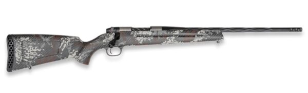 Weatherby MBP01N65RWR3B Mark V Capra 6.5 Wthby RPM 2+1 21″ Graphite Black Cerakote Fluted Threaded Barrel Titanium Receiver Drilled & Tapped Receiver Exposed Carbon w/Gray, White & Rust Sponge Accents