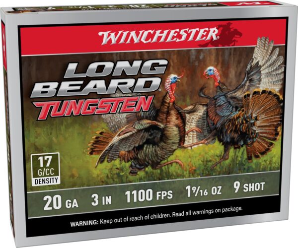 Winchester Long Beard Tungsten 20 Ga 3″ #9 1-9/16 oz 5rd