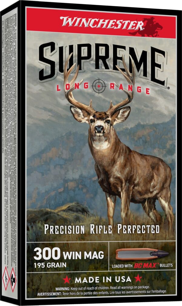 191450 Winchester Supreme Long Range 300 Win Mag 195gr 20rd Box